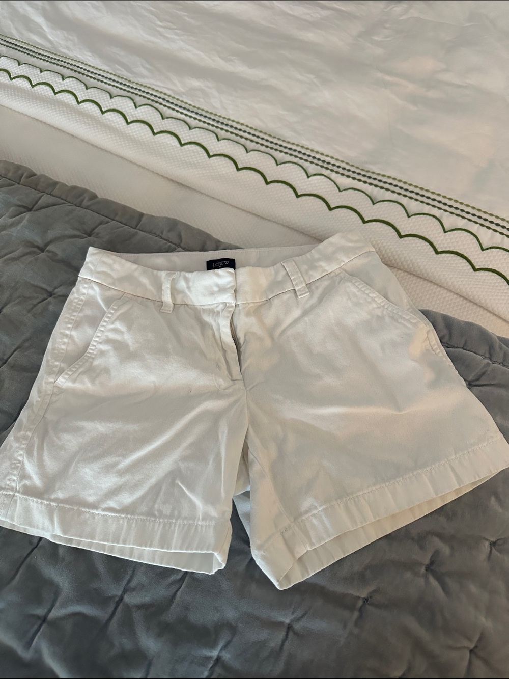 J-crew  White Casual Chino Bermuda Shorts